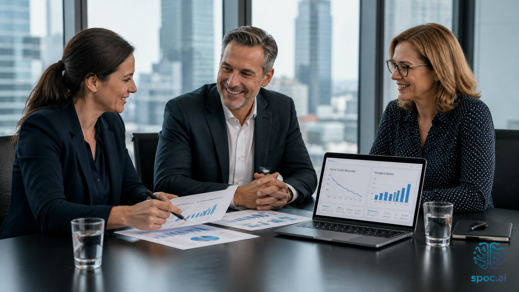 Safety and finance leaders reviewing spoc.ai cost savings results